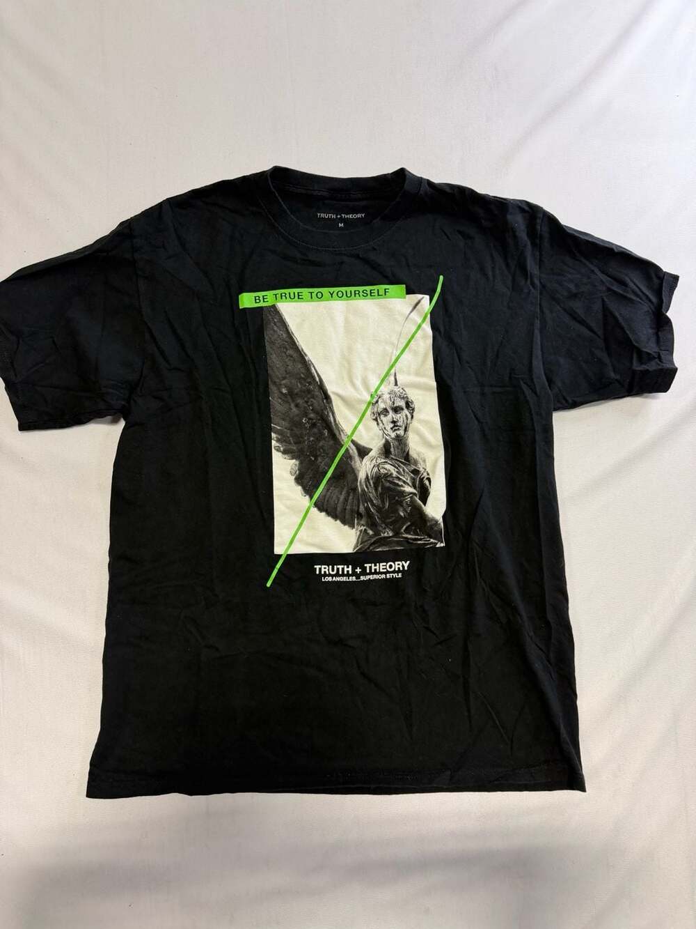 Truth + Theory Los Angeles Be True To Yourself Angel Graphic T-Shirt